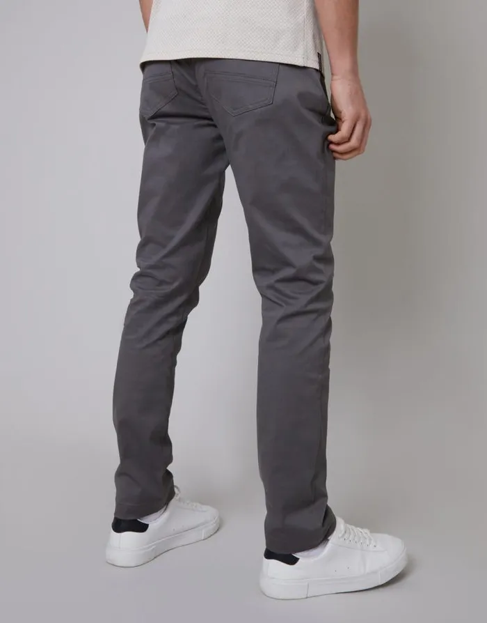 Men Slate Slim Fit 5 Pocket Chino Trousers Threadbare Chinos Men Slate Slim Fit 5 Pocket Chino Trousers Threadbare Chinos