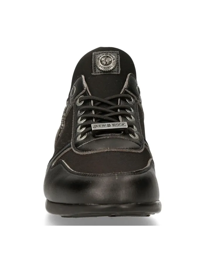 Men Sneaker Black Hybrid With Laces MChrono002V22 New Rock Sneakers