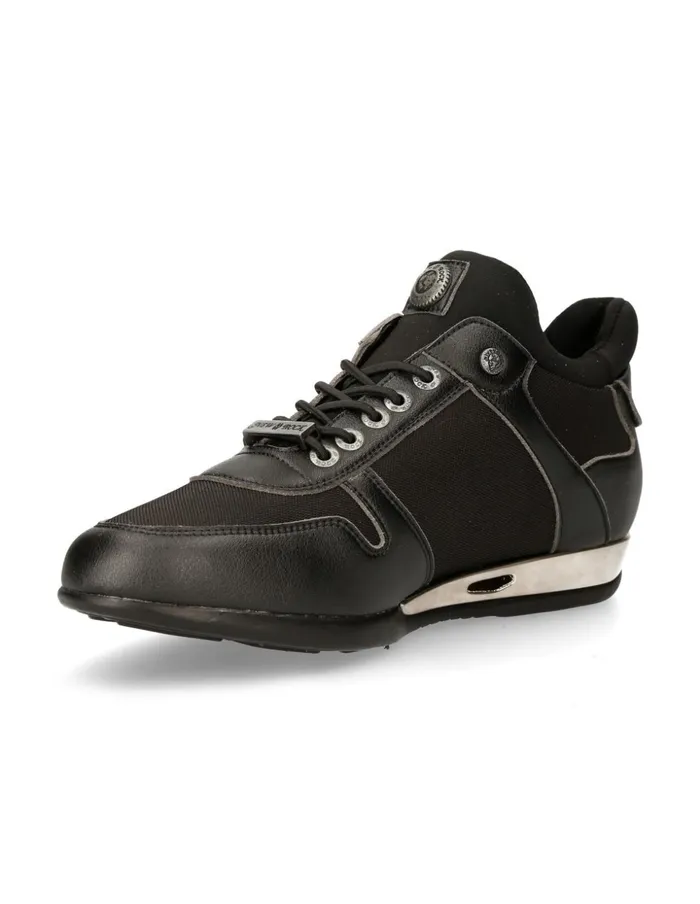Men Sneaker Black Hybrid With Laces MChrono002V22 New Rock Sneakers