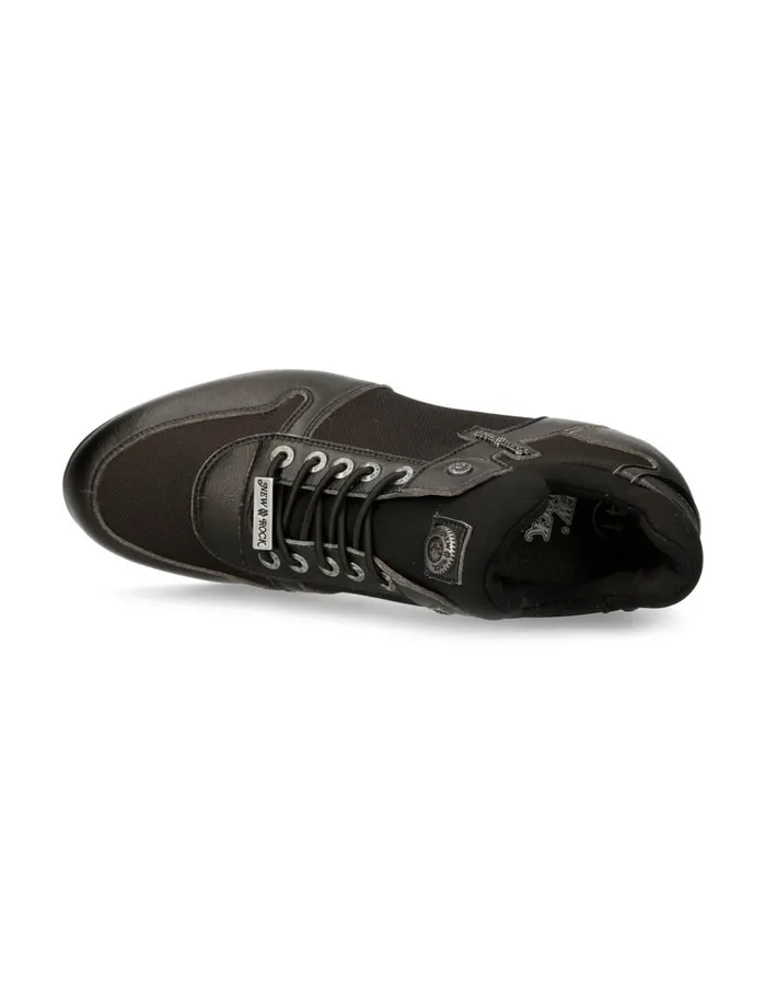 Men Sneaker Black Hybrid With Laces MChrono002V22 New Rock Sneakers
