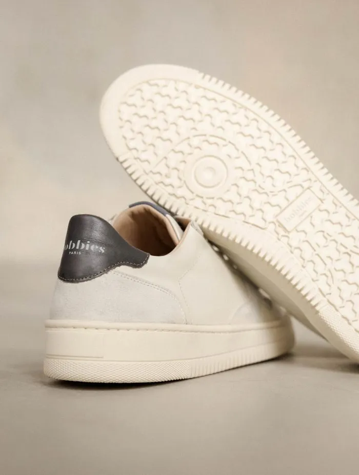 Men Sneakers Bobbies Travis Off White and Graphite Men Sneakers Bobbies Travis Off White and Graphite