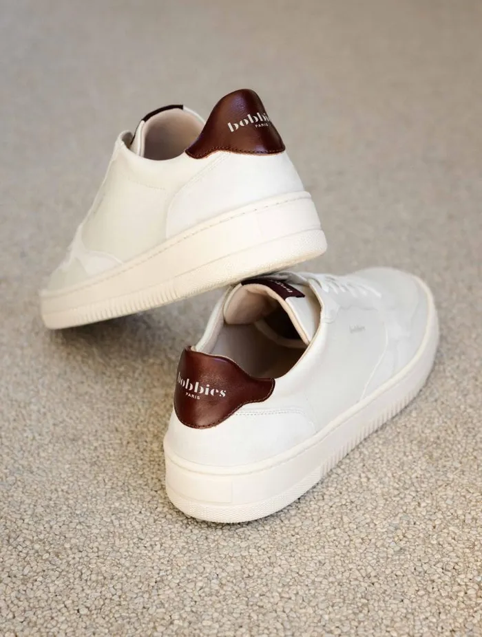 Men Sneakers Bobbies Travis Off White and Turkish Coffee