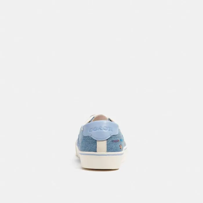 Men Sneakers Coach Coach X Observed By Us Lace Up Skate Sneaker Blue Denim