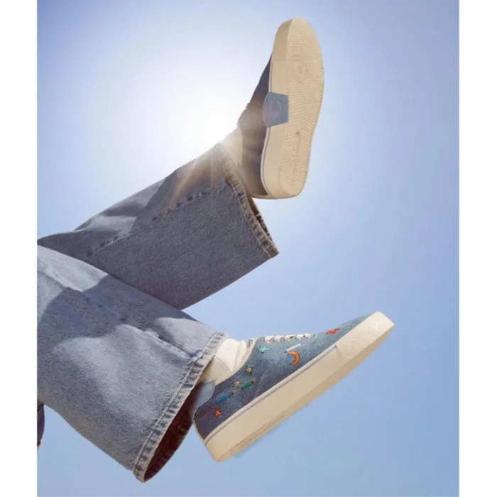 Men Sneakers Coach Coach X Observed By Us Lace Up Skate Sneaker Blue Denim