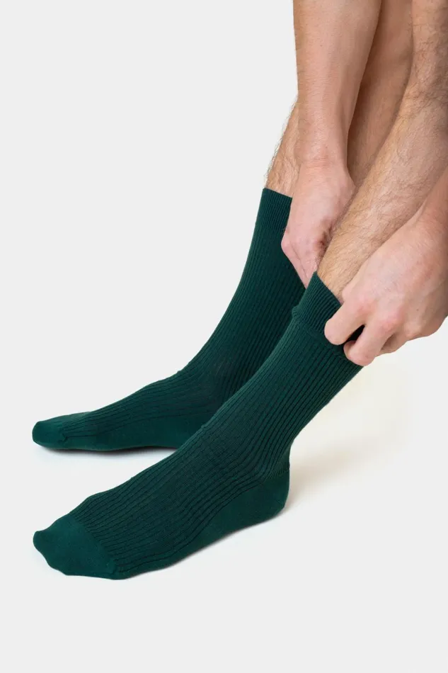Men Socks and Colorful Standard Merino Wool Blend Sock Sahara Camel