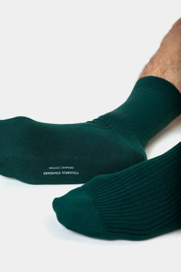 Men Socks and Colorful Standard Merino Wool Blend Sock Sahara Camel