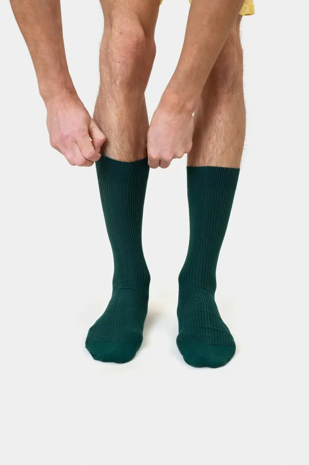 Men Socks and Colorful Standard Merino Wool Blend Sock Sahara Camel