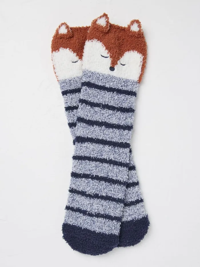 Men Socks Fat Face Blue Fox Idaho Socks