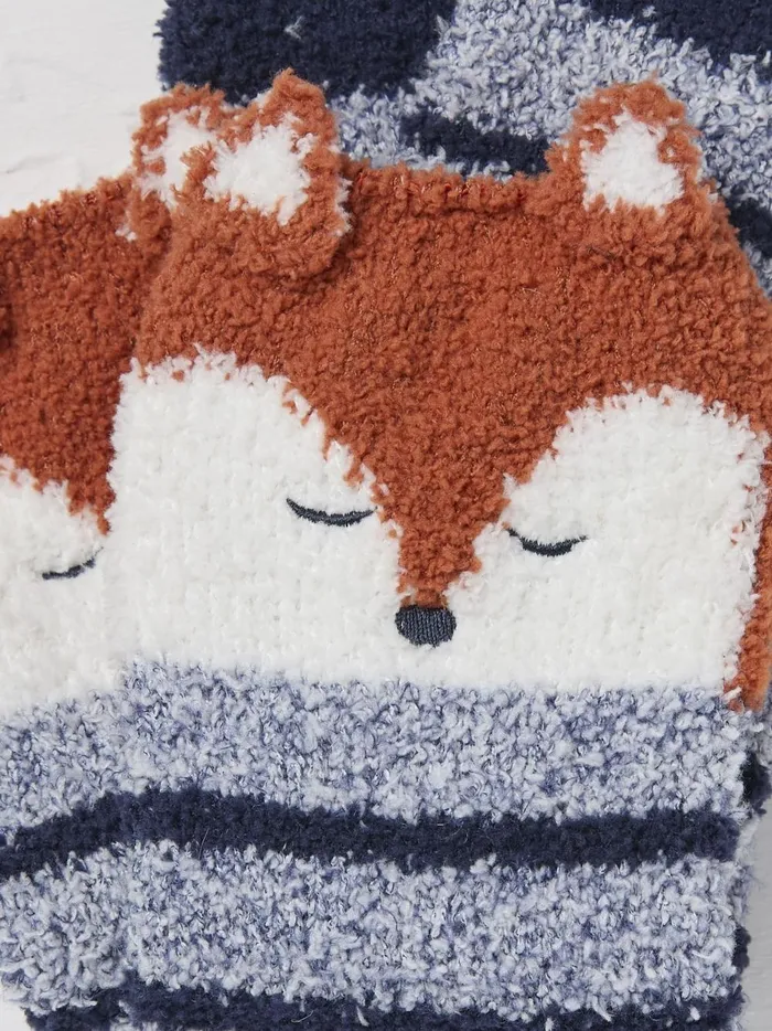 Men Socks Fat Face Blue Fox Idaho Socks