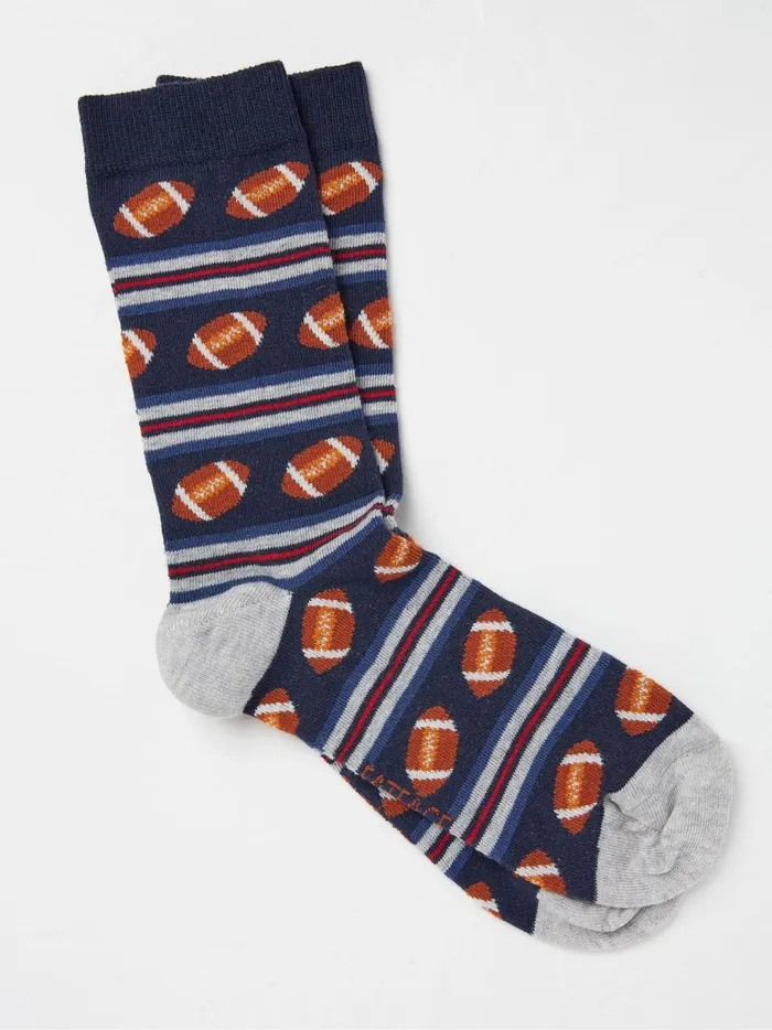 Men Socks Fat Face Blue Rugby Socks 1 Pack