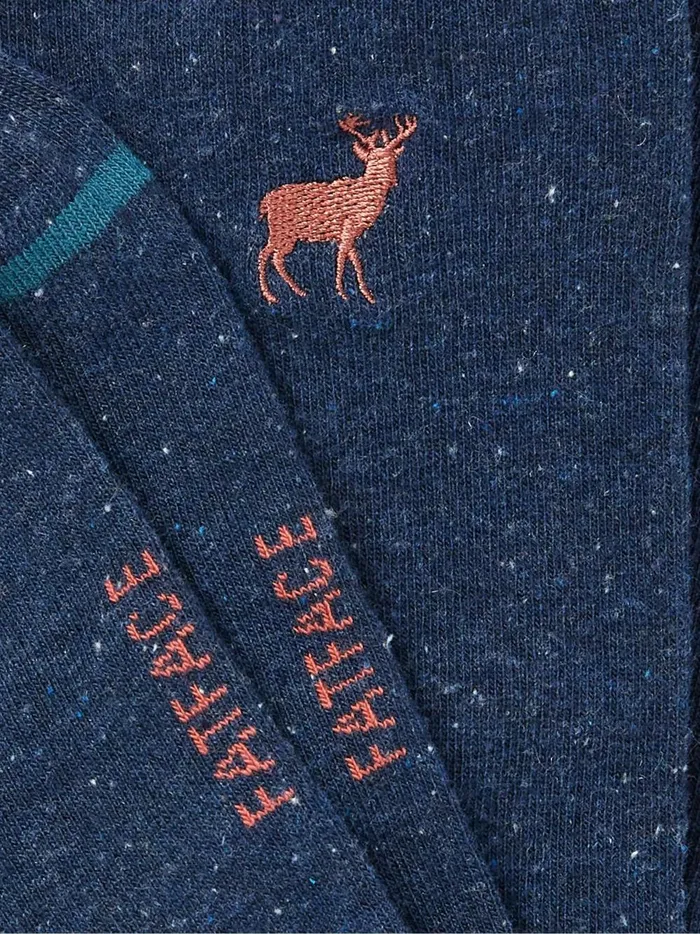 Men Socks Fat Face Blue Stag Socks 1 Pack