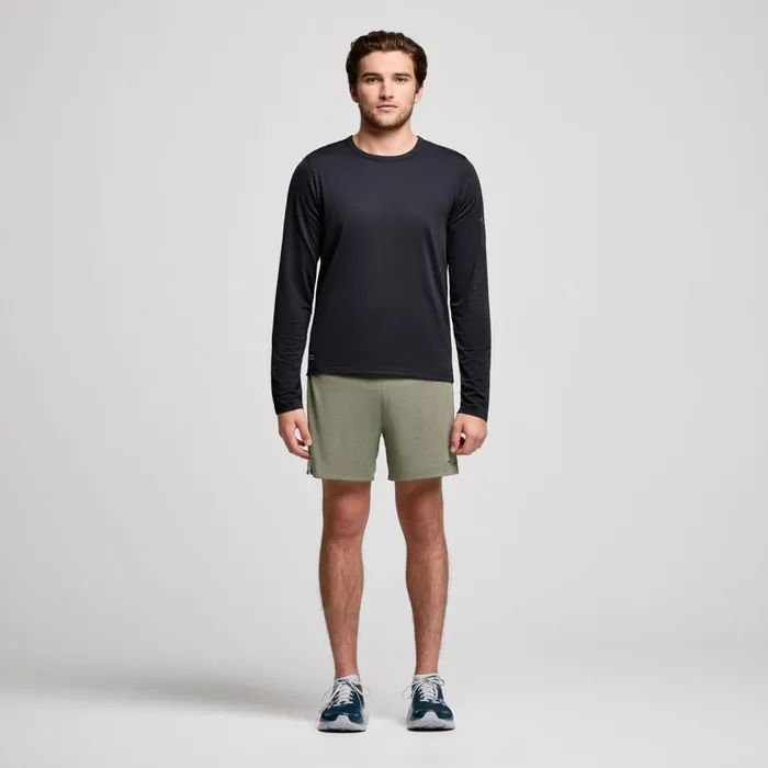 Men Stopwatch Long Sleeve Black Saucony Tops