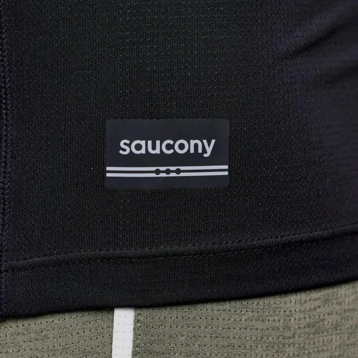 Men Stopwatch Long Sleeve Black Saucony Tops