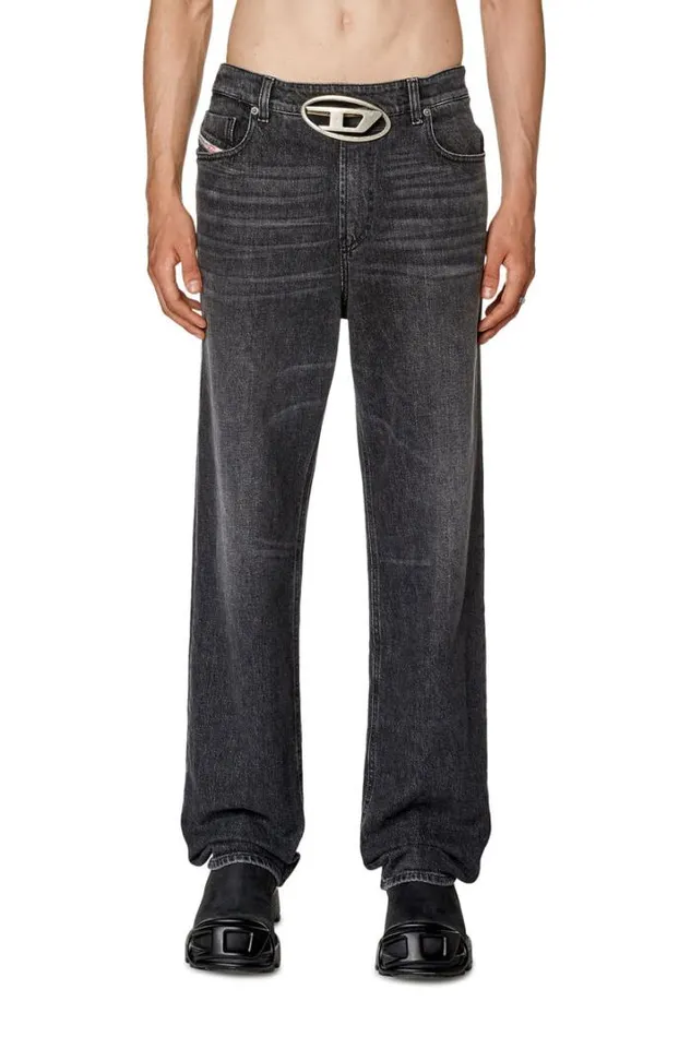 Men Straight Jeans 1955 DRekiv 0ckah Blackdark Grey Diesel Straight Men Straight Jeans 1955 DRekiv 0ckah Blackdark Grey Diesel Straight