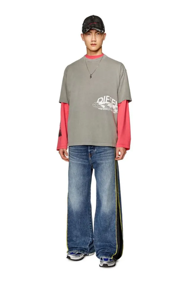 Men Straight Jeans DRise 007r9 Medium Blue Diesel Straight