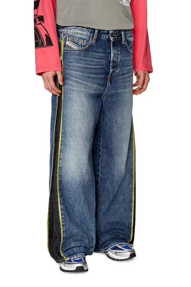 Men Straight Jeans DRise 007r9 Medium Blue Diesel Straight Men Straight Jeans DRise 007r9 Medium Blue Diesel Straight