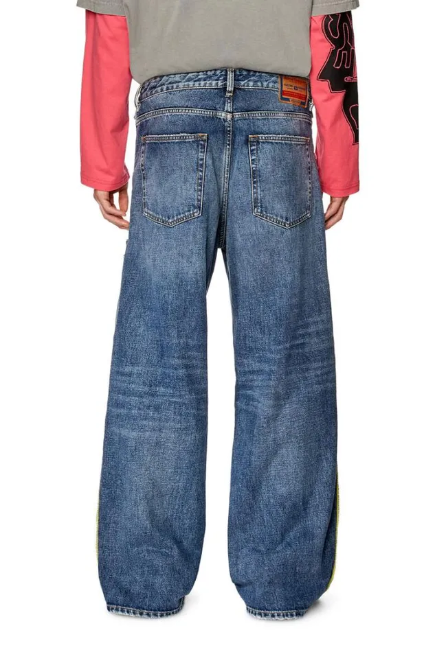 Men Straight Jeans DRise 007r9 Medium Blue Diesel Straight Men Straight Jeans DRise 007r9 Medium Blue Diesel Straight