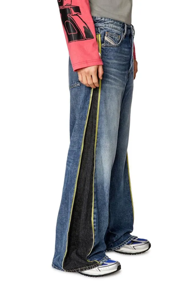 Men Straight Jeans DRise 007r9 Medium Blue Diesel Straight Men Straight Jeans DRise 007r9 Medium Blue Diesel Straight