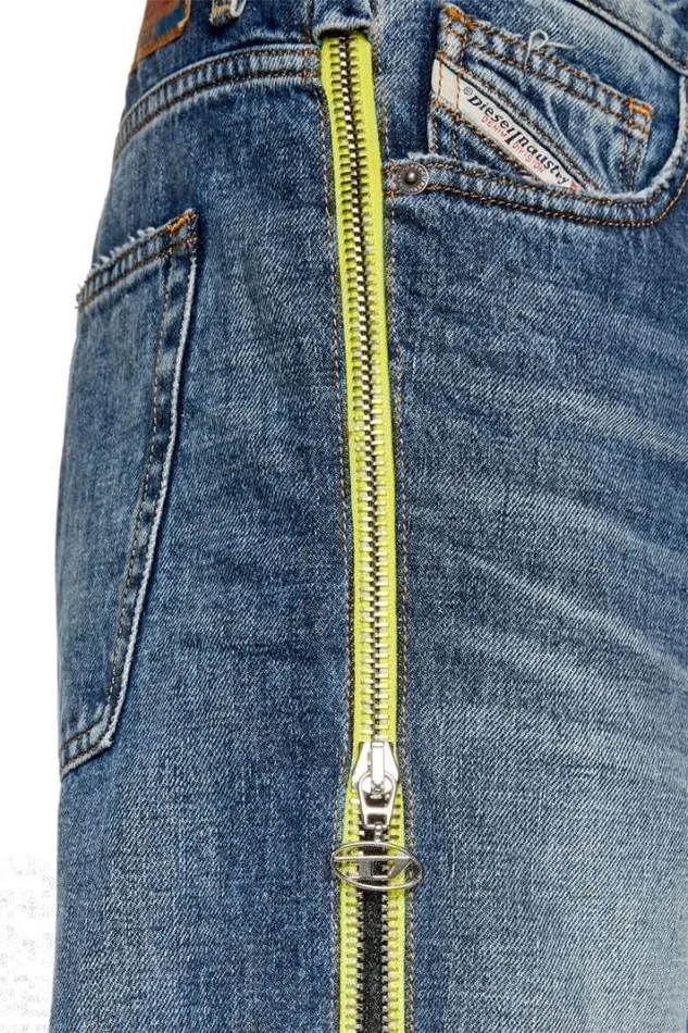 Men Straight Jeans DRise 007r9 Medium Blue Diesel Straight Men Straight Jeans DRise 007r9 Medium Blue Diesel Straight
