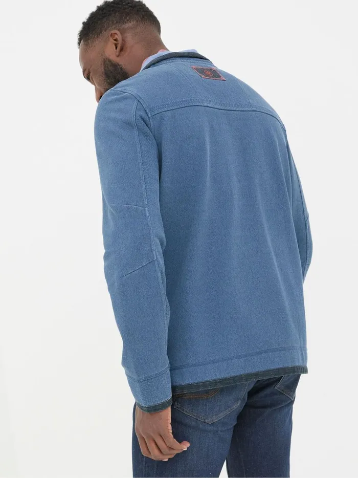 Men Sweatshirts and Hoodies Fat Face Airlie Blue Panel Sweatshirt