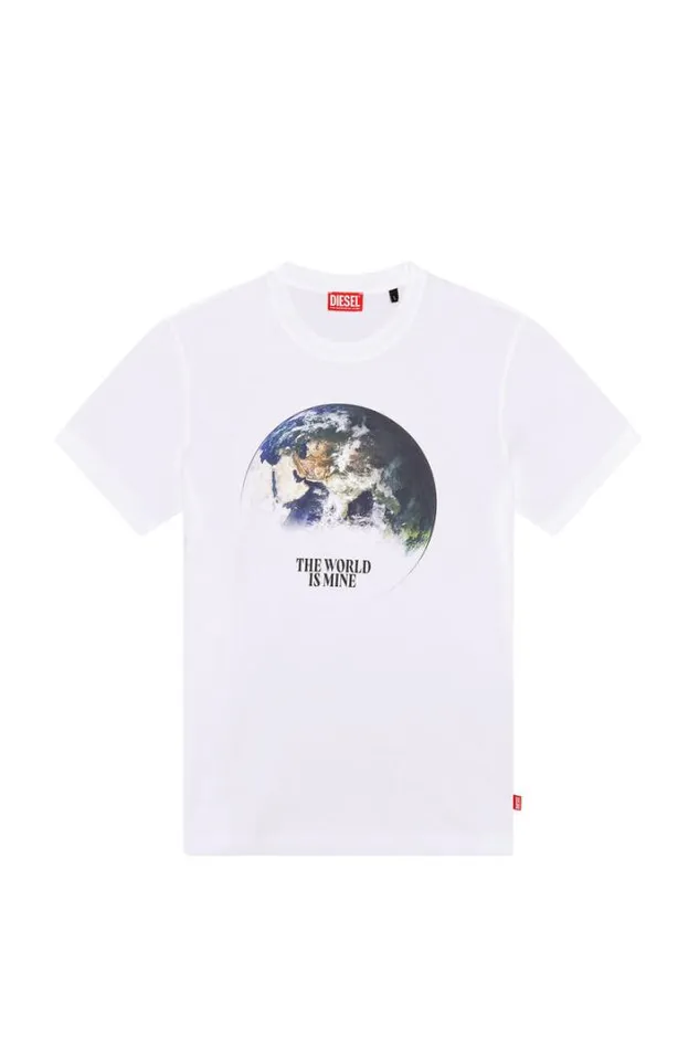 Men TDiegorL4 White Diesel Tshirts Men TDiegorL4 White Diesel Tshirts
