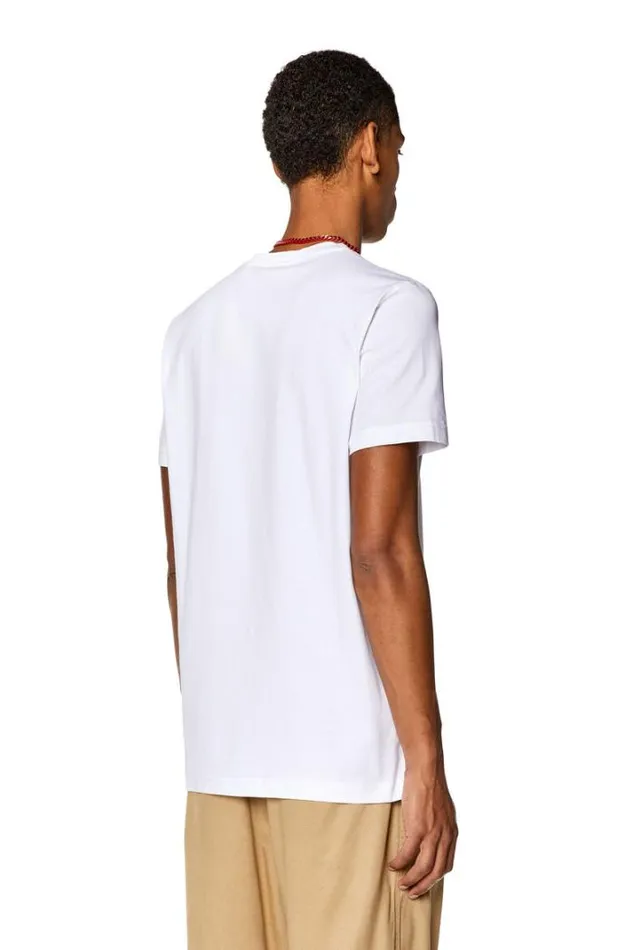 Men TDiegorL4 White Diesel Tshirts Men TDiegorL4 White Diesel Tshirts