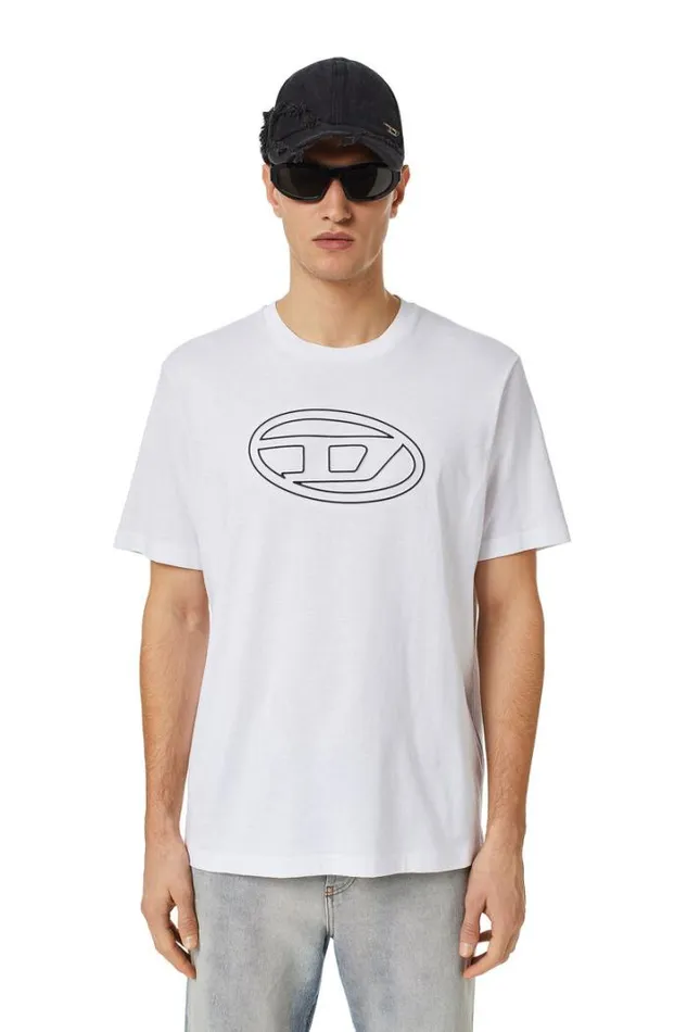 Men TJustBigoval White Diesel Tshirts Men TJustBigoval White Diesel Tshirts