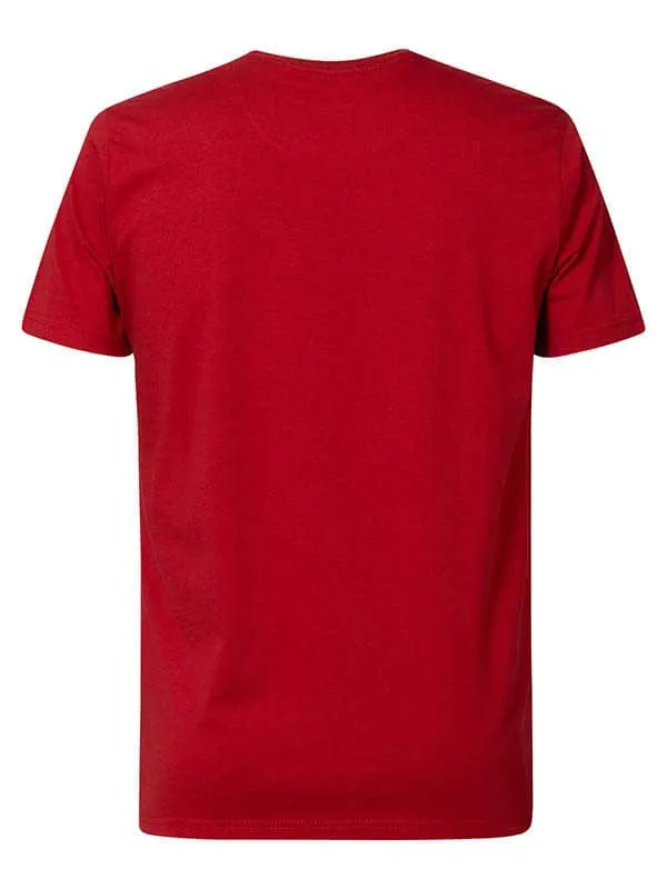 Men TShirts Petrol Industries Artwork TShirt Fire Red