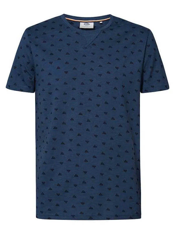 Men TShirts Petrol Industries MiniPrint TShirt Petrol Blue