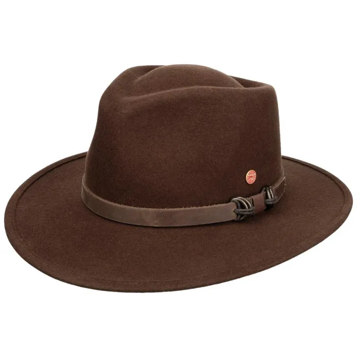 Men Traveler Hats Mayser Taylor Merino Mix Traveler Felt Hat Brown