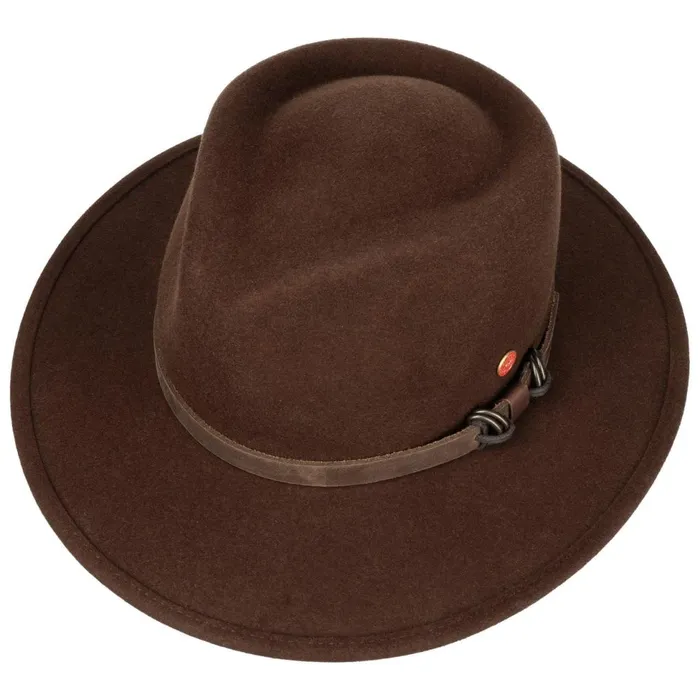 Men Traveler Hats Mayser Taylor Merino Mix Traveler Felt Hat Brown Men Traveler Hats Mayser Taylor Merino Mix Traveler Felt Hat Brown