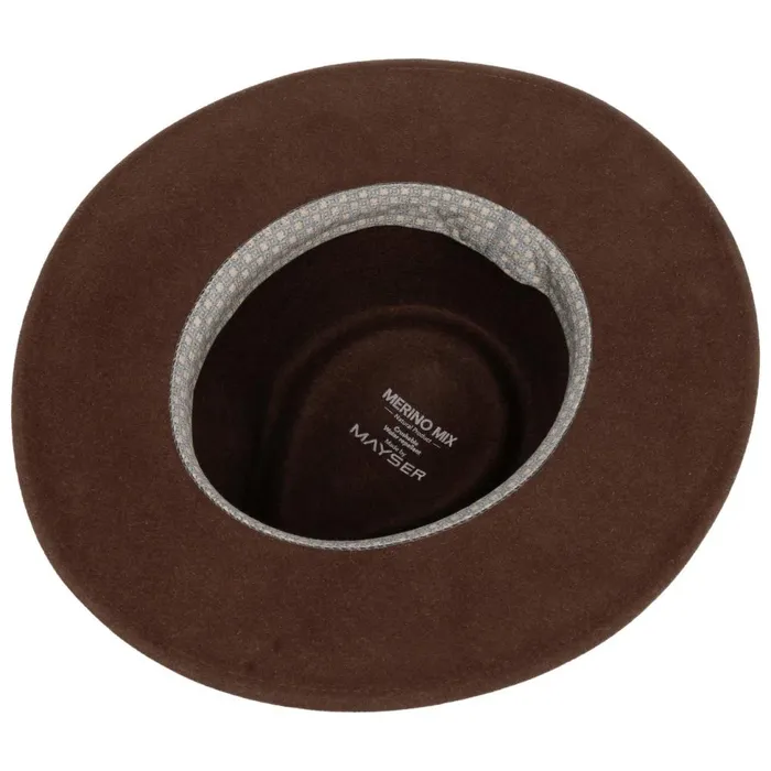 Men Traveler Hats Mayser Taylor Merino Mix Traveler Felt Hat Brown Men Traveler Hats Mayser Taylor Merino Mix Traveler Felt Hat Brown