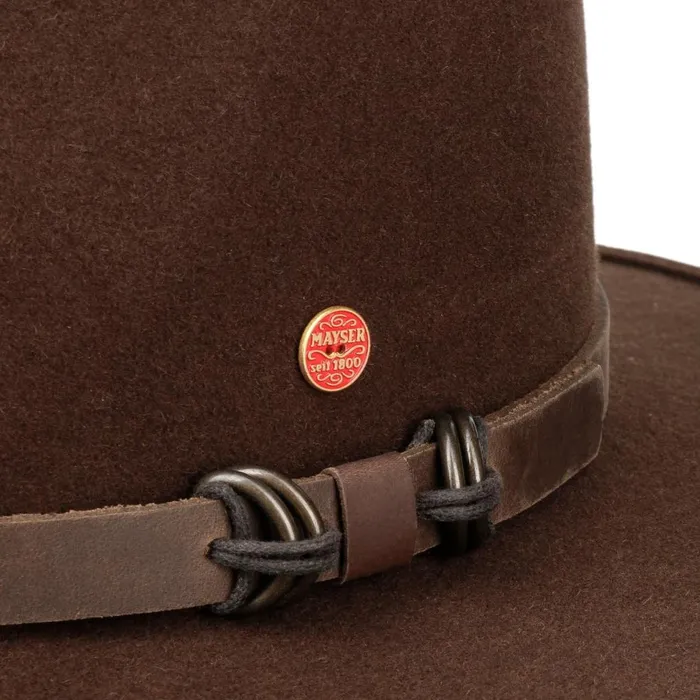 Men Traveler Hats Mayser Taylor Merino Mix Traveler Felt Hat Brown Men Traveler Hats Mayser Taylor Merino Mix Traveler Felt Hat Brown