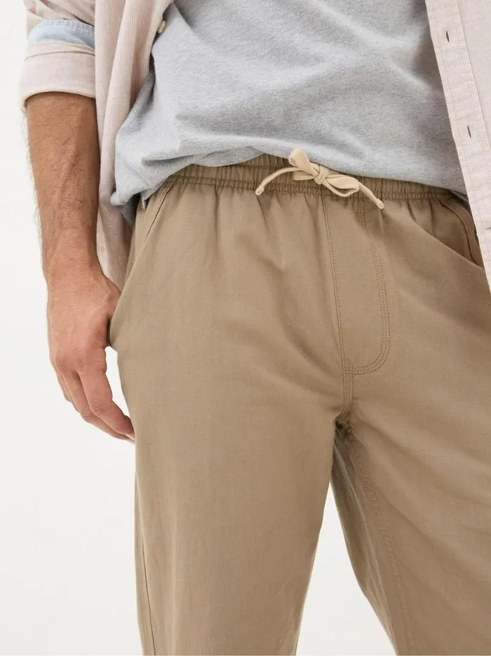 Men Trousers and Chinos Fat Face Natural Straight Cotton Linen Trousers