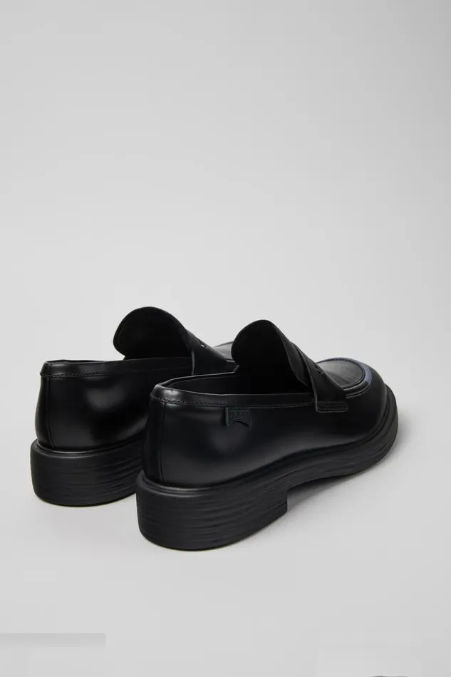 Men Twins Black Leather Shoes Camper Formal Shoes Men Twins Black Leather Shoes Camper Formal Shoes