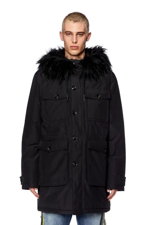 Men WJorgy Black Diesel Outerwear And Jackets Men WJorgy Black Diesel Outerwear And Jackets