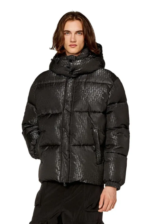 Men WRolfysMon Black Diesel Outerwear And Jackets Men WRolfysMon Black Diesel Outerwear And Jackets