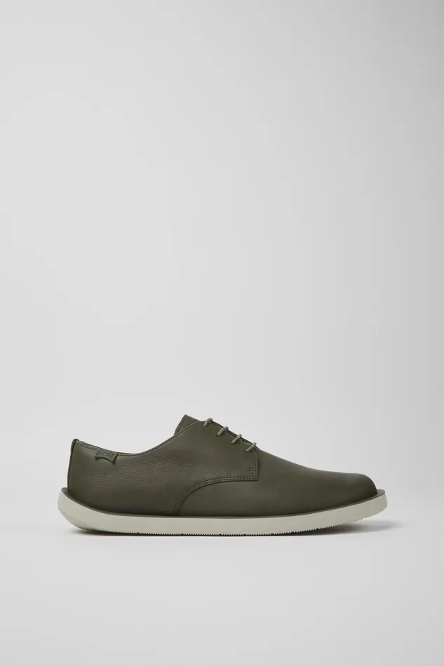 Men Wagon Green Leather Shoes Camper Casual Shoes