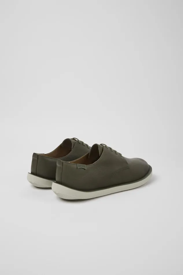Men Wagon Green Leather Shoes Camper Casual Shoes