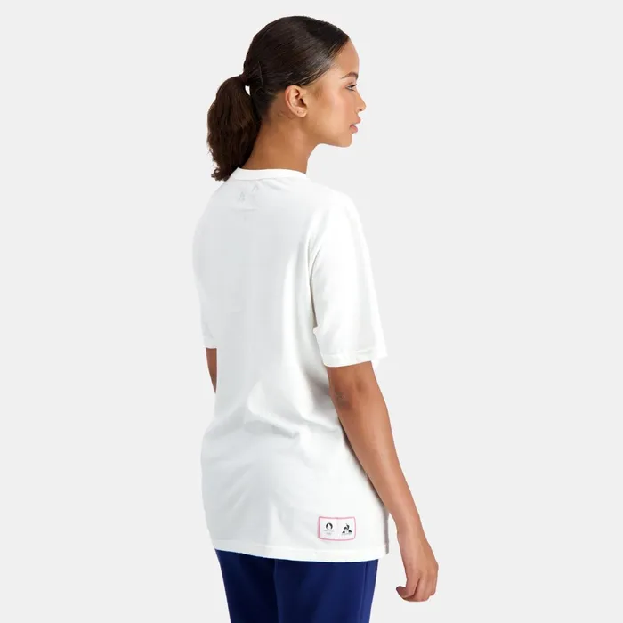 MenWomen Le Coq Sportif Tshirts And Tops Paris 2024 TShirt Marshmallow