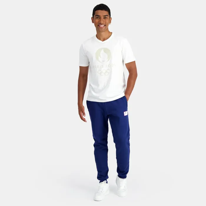 MenWomen Le Coq Sportif Tshirts And Tops Paris 2024 TShirt Marshmallow