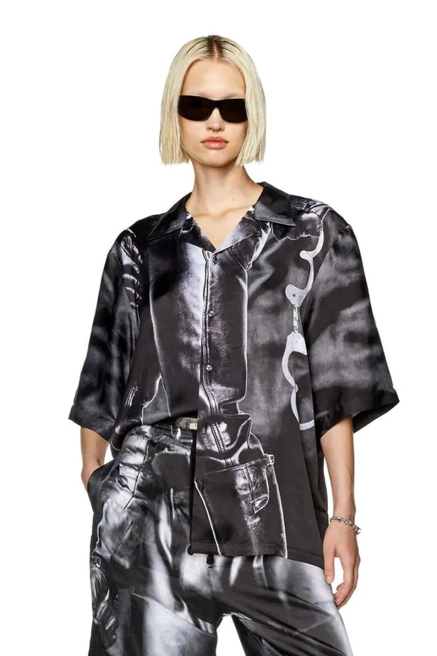 MenWomen PrSMec23 Black Diesel Shirts MenWomen PrSMec23 Black Diesel Shirts