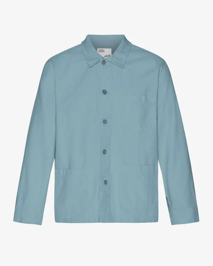 Men Workwear Jackets Colorful Standard Organic Workwear Jacket Stone Blue