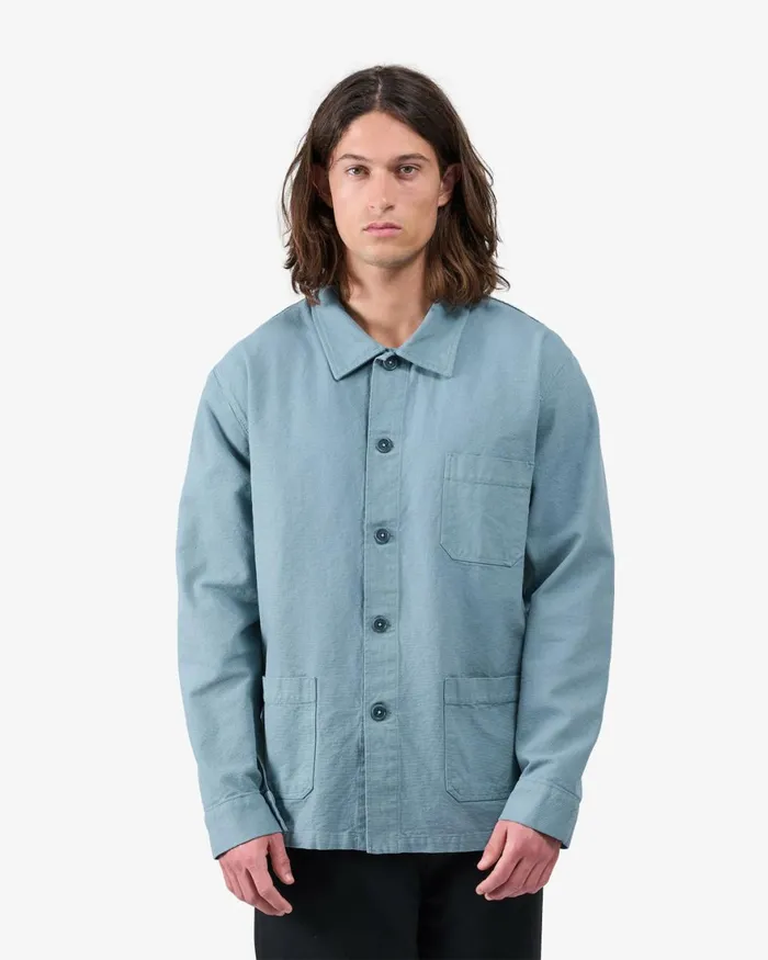 Men Workwear Jackets Colorful Standard Organic Workwear Jacket Stone Blue