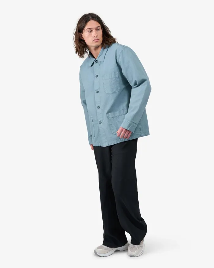 Men Workwear Jackets Colorful Standard Organic Workwear Jacket Stone Blue