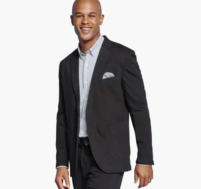 Men Xc Flex Knit Blazer Black Solid JohnstonandMurphy Blazers