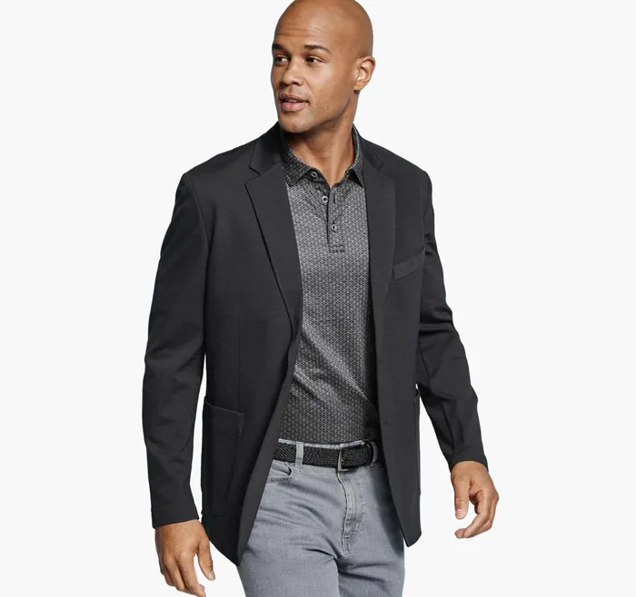 Men Xc Flex Knit Blazer Black Solid JohnstonandMurphy Blazers Men Xc Flex Knit Blazer Black Solid JohnstonandMurphy Blazers
