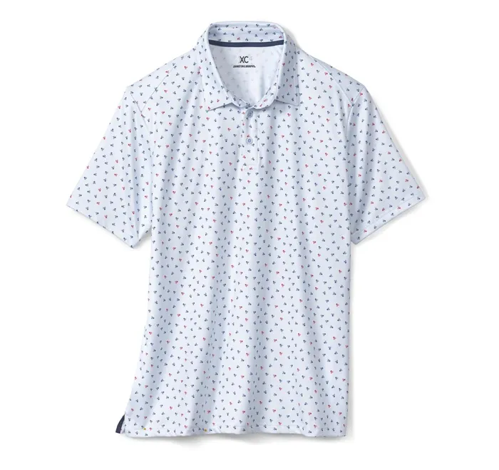 Men Xc4 Performance Polo Light Blue Skull JohnstonandMurphy Polos and Tees Men Xc4 Performance Polo Light Blue Skull JohnstonandMurphy Polos and Tees