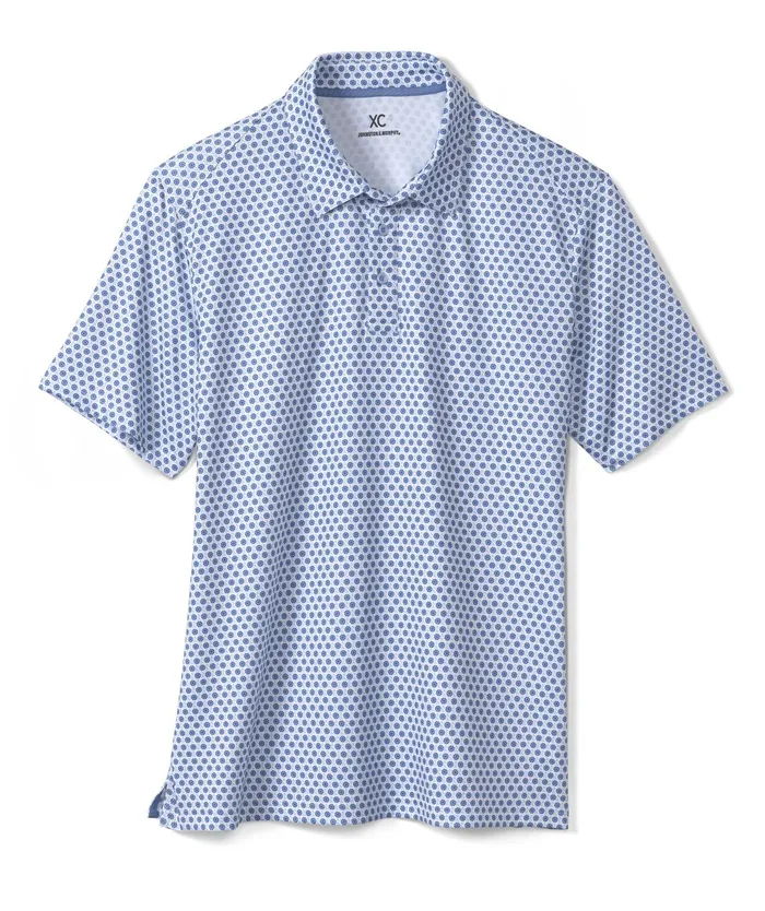 Men Xc4 Performance Polo Whiteblue Dotted Circle JohnstonandMurphy Polos and Tees Men Xc4 Performance Polo Whiteblue Dotted Circle JohnstonandMurphy Polos and Tees