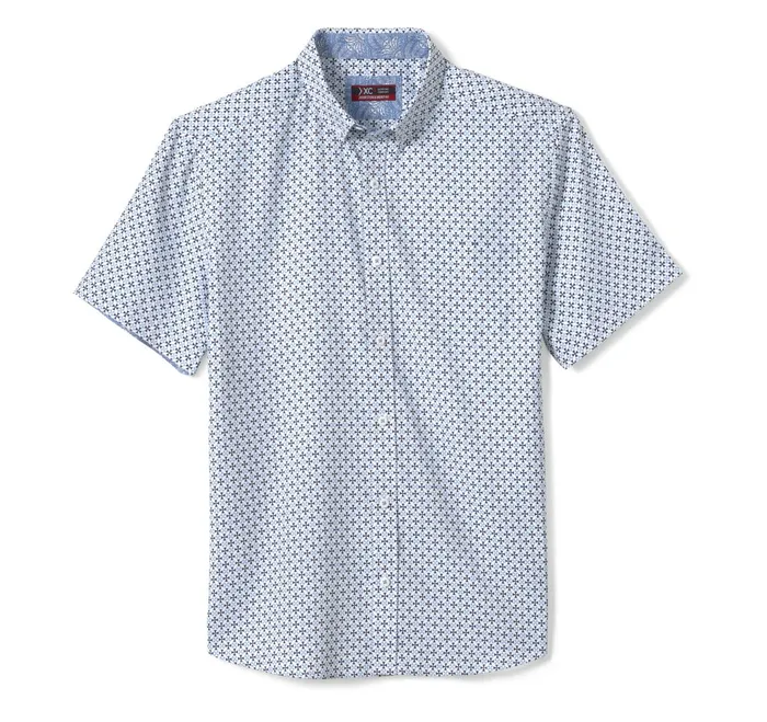 Men Xc4 ShortSleeve Stretch Woven Shirt Navyblue Circle Cross JohnstonandMurphy ShortSleeve Shirts Men Xc4 ShortSleeve Stretch Woven Shirt Navyblue Circle Cross JohnstonandMurphy ShortSleeve Shirts